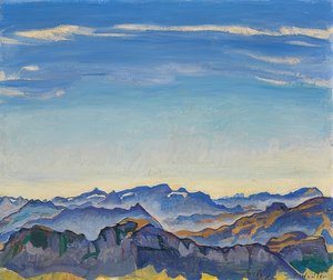 Waadland Alperne fra Rochers de Naye. 1917 af Ferdinand Hodler
