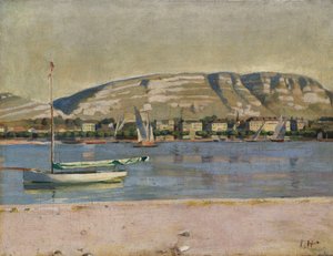 Genève Havn og Saleve, 1878 af Ferdinand Hodler