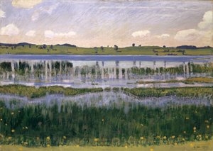 Burgäschi-søen nær Langenthal, omkring 1901. af Ferdinand Hodler