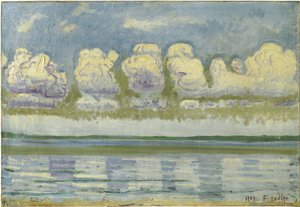 Genevesøen med den schweiziske Jura, 1909 af Ferdinand Hodler