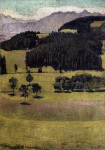 Landskab, Oaks at Stockhorn, 1898 af Ferdinand Hodler