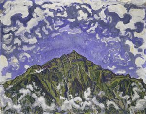 Mount Niesen set fra Heustrich, 1910. af Ferdinand Hodler
