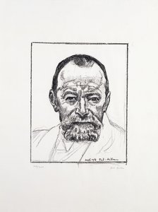 Selvportræt, ca. 1916-8 af Ferdinand Hodler