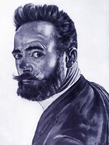 Selvportræt, 1891 af Ferdinand Hodler
