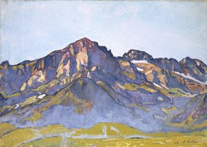 Dents Blanches på Champéry i morgensolen, 1916 af Ferdinand Hodler