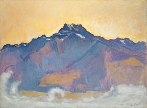 Dents du Midi set fra Chesières, 1912 af Ferdinand Hodler
