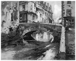 Breton Bridge, c1890-1940 1924 af Ferdinand Jean Luigini