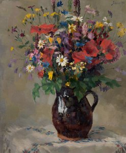 Engblomster i kande af Ferdinand Matthias Zerlacher