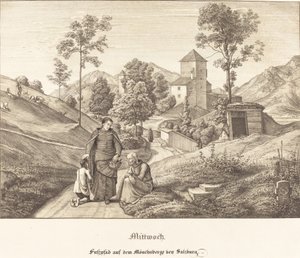 Onsdag - Gangsti på Mönchsberg-bugten Salzburg (onsdag - Gangsti på Mönchsberge nær Salzburg)