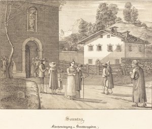 Søndag - Går til kirke ved Berchtesgaden