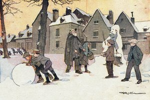Snow, i barndommens billedbog, ca. 1900 (gravering) af Ferdinand Raffin