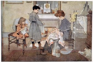 Babyens bad, ca. 1930 (tryk) af Ferdinand Raffin
