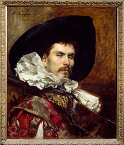 En harquebusier i det 17. århundrede Maleri af Ferdinand Roybet (1840-1920) 19. århundrede Lyon, Musee des Beaux Arts