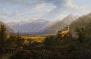 Glurnsertal med Adige i Tyrol af Ferdinand Runk