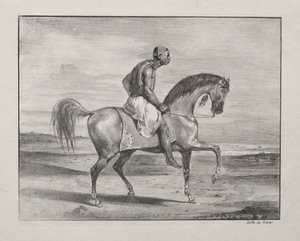 Afrikaner til hest, 1823. af Ferdinand Victor Eugene Delacroix