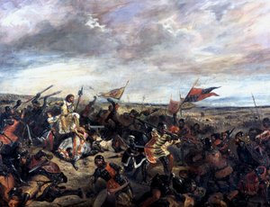 Slaget ved Poitiers 1356, 1830 af Ferdinand Victor Eugene Delacroix