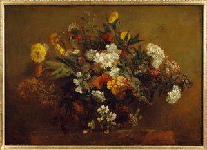 Buket blomster. Maleri af Eugene Delacroix (1798-1863) af Ferdinand Victor Eugene Delacroix