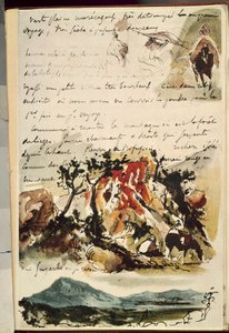 Dokumenter fra Marokko. Tegning af Eugene Delacroix (1798-1863) af Ferdinand Victor Eugene Delacroix