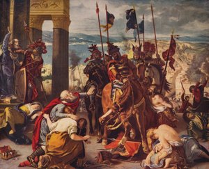 Korsfarernes indtog i Konstantinopel, 1840, c1915 af Ferdinand Victor Eugene Delacroix