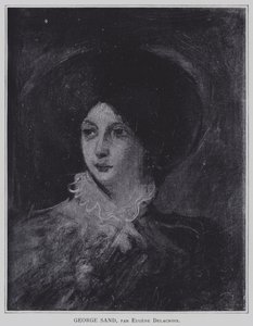 George Sand af Ferdinand Victor Eugene Delacroix