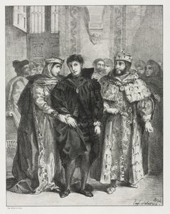 Hamlet, 1834. af Ferdinand Victor Eugene Delacroix