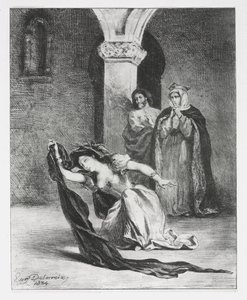 Hamlet: The Chant of Ophelia, 1834. af Ferdinand Victor Eugene Delacroix