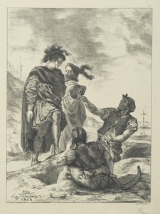 Hamlet og Horatio før gravgraverne af Ferdinand Victor Eugene Delacroix