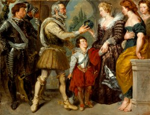 Henri IV overdrager regentskabet til Marie deMedici (efter Rubens), ca. 1830-4 af Ferdinand Victor Eugene Delacroix