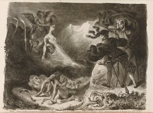 Illustration til Goethes Faust, 1828 af Ferdinand Victor Eugene Delacroix