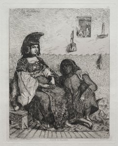 jøde af Algier. af Ferdinand Victor Eugene Delacroix