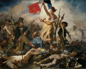 28. juli 1830; Frihed leder folket ... af Ferdinand Victor Eugene Delacroix