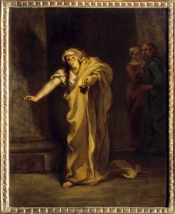 Lady Macbeth søvngænger Illustration af værket af samme navn af William Shakespeare (1564-1616). Maleri af Eugene Delacroix (1798-1863) 1850 søn. 0,40 x 0,32 m Fredericton. Beaverbrook kunstgalleri af Ferdinand Victor Eugene Delacroix