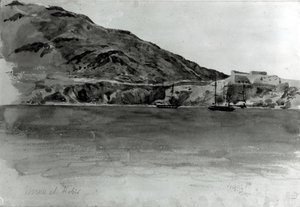 Mers El-Kebir, Algeriet (wc på papir) (bw foto) af Ferdinand Victor Eugene Delacroix