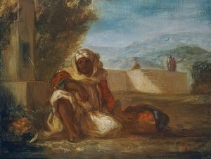 Orange sælger i Marokko. Omkring 1835 af Ferdinand Victor Eugene Delacroix