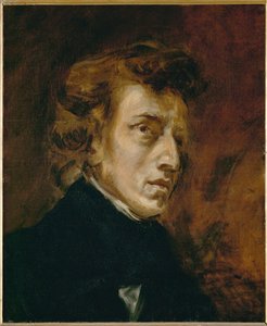 Portræt af Frederic Chopin ... af Ferdinand Victor Eugene Delacroix