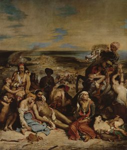 Scener fra massakren i Chios, 1822 af Ferdinand Victor Eugene Delacroix