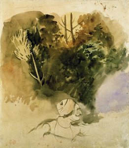 Studie af en Gurkha fra den indiske hær, 1830 af Ferdinand Victor Eugene Delacroix