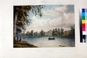 Yelagin-paladset (palais Elaguine) i Sankt Petersborg par Perrot, Ferdinand Victor (1808-1841) af Ferdinand Victor Perrot