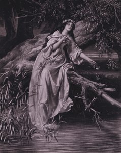 Scene fra Shakespeares Hamlet (Act IV, Scene 7) (litho) af Ferdinand the Elder Piloty