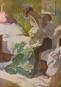 I karnevalets travlhed (farve litho) af Ferdinand von Reznicek