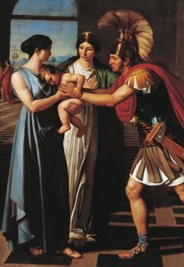 Andromache opsnapper Hector ved Scaean Gate (detaljer) af Ferdinando Castelli
