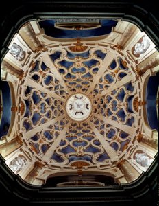 Barokkunst: Vault of the Church of the Assunta decoree af Ferdinando Maria Galli dit Ferdinando Galli da Bibiena (1657-1743) Sabbioneta Italien