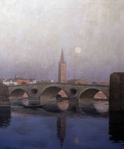 Le Pont Neuf i Toulouse, begyndelsen af det 20. århundrede (maleri) af Fernand Antonin Mercié
