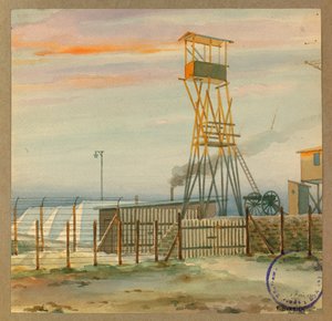 Observatoriet i den gamle lejr med dens telte