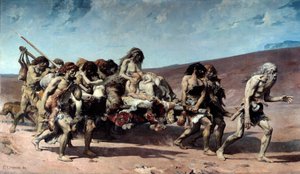 Cain, detalje. Illustration af Victor Hugos roman "The Legend of the Siecles"". Maleri af Fernand Cormon (1845-1924)