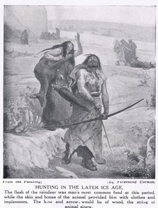 Jagt i den senere istid, illustration fra "Hutchinson