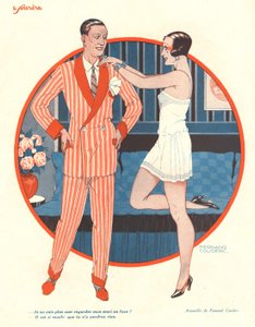 Kuvitus "Le Sourire" (väri litho) af Fernand Couderc