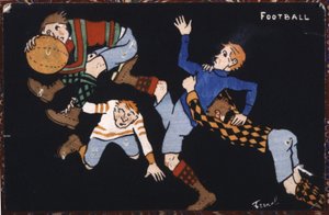 Fodbold, begyndelsen af det 20. århundrede (illustration) af Fernand Fernel