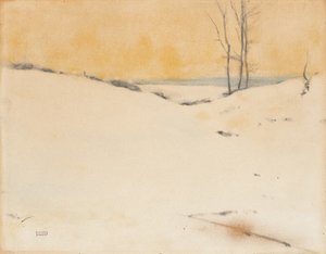 I sneen, ca. 1916 af Fernand Khnopff