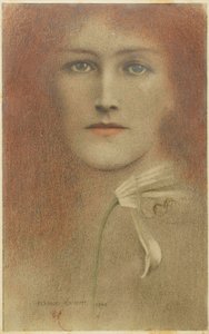 Diffidence, 1893 af Fernand Khnopff